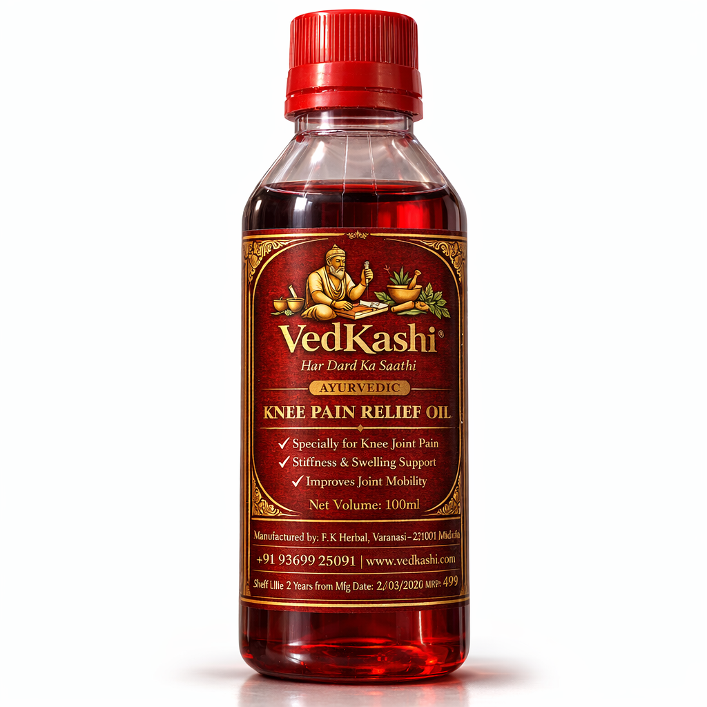 VedKashi Ayurvedic Knee Pain Relief Oil – Pack of 3 (100ml Each)